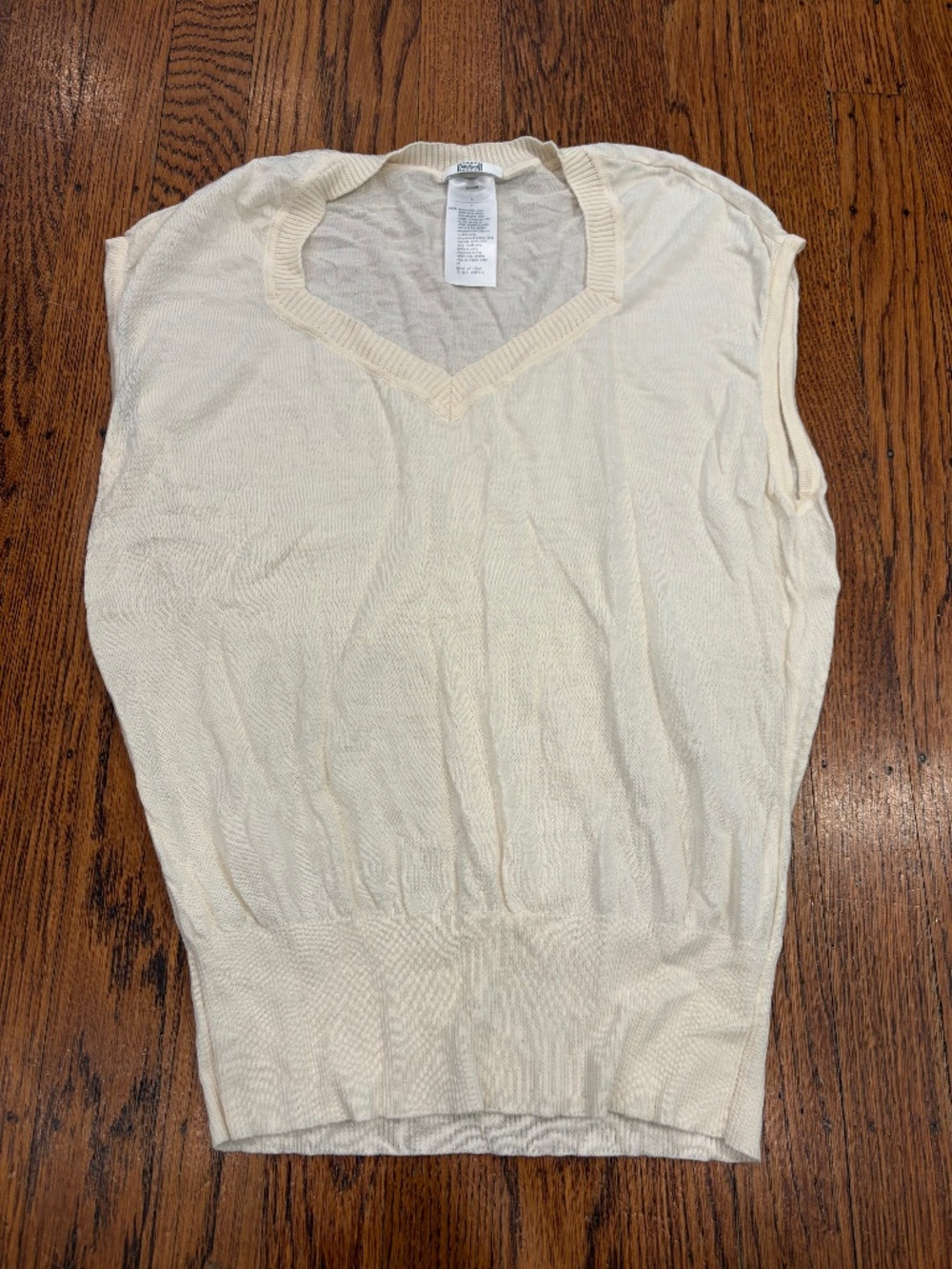 Wolford 100% Virgin Wool  Sweater Tank Small Ivory - minimalist quiet luxury‎
